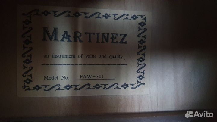Акустическая гитара Martinez