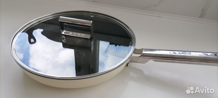 Сковорода + крышка 28 см Smeg ckff2801CRM