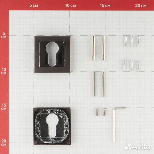 Ключевина QL GR/CP-23 квадратная розетка (графит/х