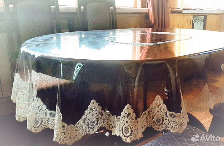 Силиконовая скатерть с кружевом