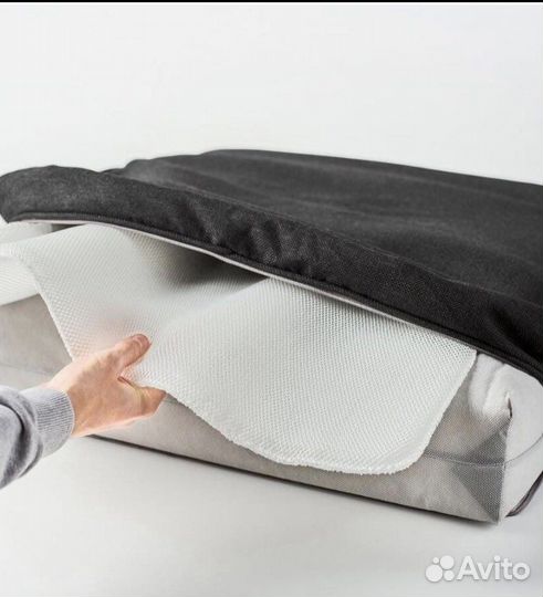 Чехол для подушки икеа йэрпон, 62x62 см, антрацит