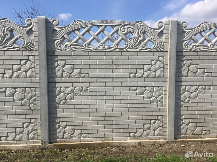 Забор из бетона