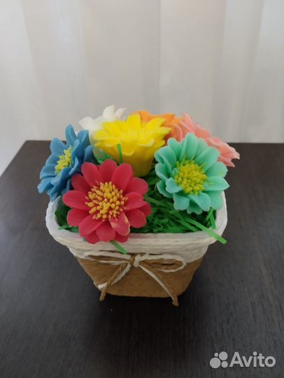 Букет цветов из мыла