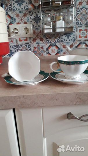 2 чайных пары фарфор