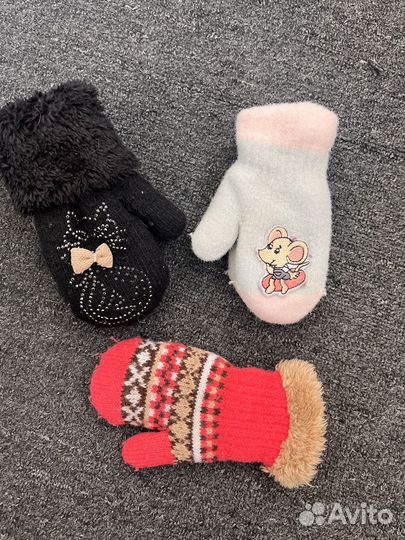 Шапка варежки