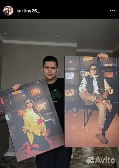 Печать картин на холсте портрет по фото