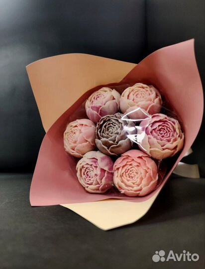 Шоколадные Пионы - 7 шт в Букете