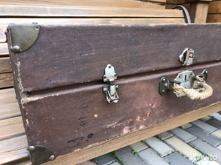 Старинный деревянный Чемодан Ретро Винтаж