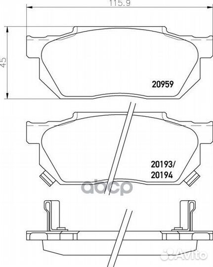 Колодки тормозные дисковые перед (PF-8263)