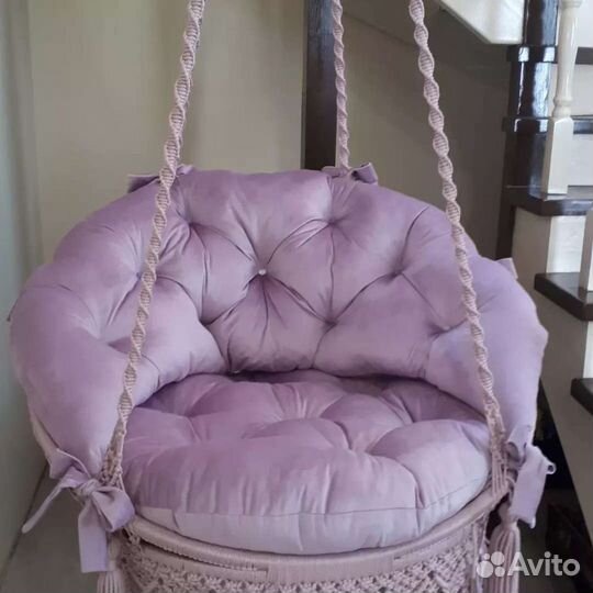 Подвесное кресло-гамак в технике макраме