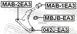 Сайленблок передний переднего рычага (mitsubish