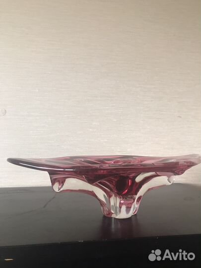 Ваза цветное гутное стекло