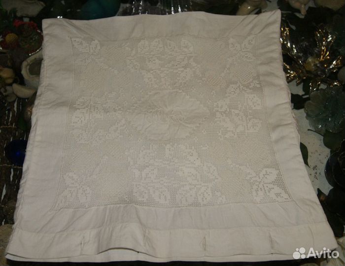 Старинная наволочка детская с монограммой до 1917г