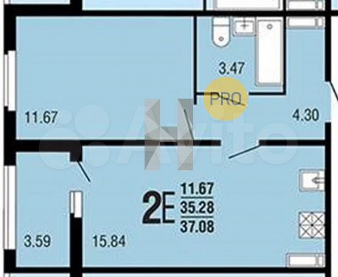 1-к. квартира, 37,1 м², 6/10 эт.