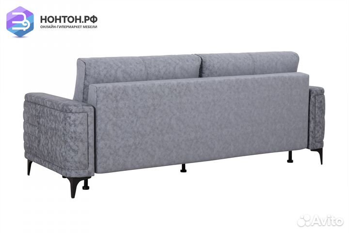 Диван тик-так Руди серо-синий