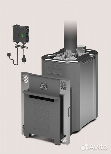 Печь для бани Эльма - 12 лг Теплодар