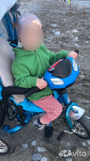 Коляска велосипед с родительской ручкой