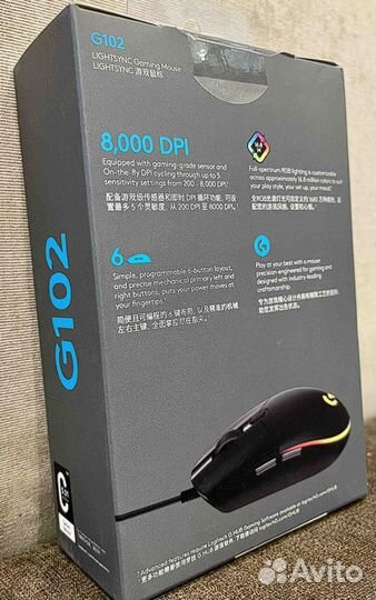 Игровая мышь Logitech G102 Light Sync Black новая