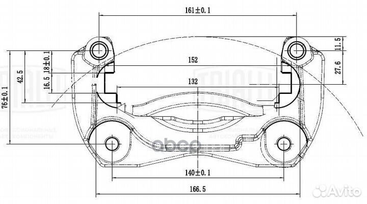 Скоба суппорта toyota RAV 4 (06) /auris II (12