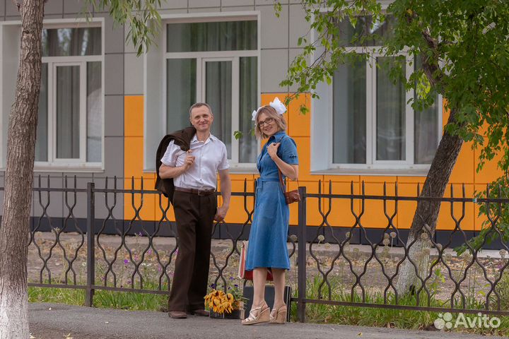 Джинсовое платье. Ретро