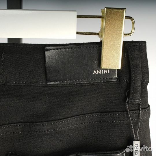 Джинсы Amiri slim fit черные унисекс