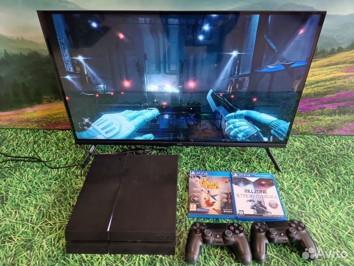 PS4 500GB/2 геймпада/игры