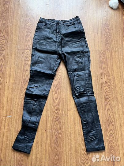 Кожаные скинни штаны