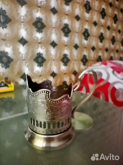 Подстаканник мельхиоровый