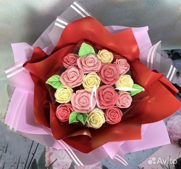Съедобные букеты из шоколада, шоколадные розы