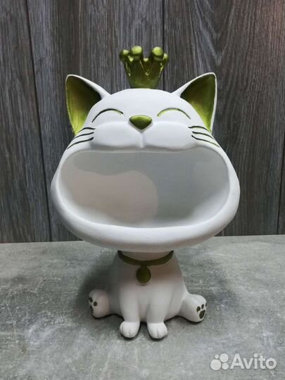 Кашпо, ключница, конфетница кот бегемот бульдог