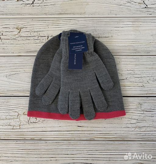 Шапка и Перчатки Tommy Hilfiger На Девочку Новые