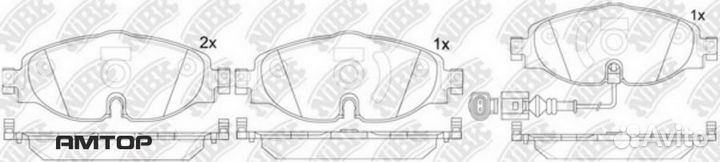 Nibk PN33005W Колодки тормозные VAG Octavia 12, Go