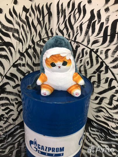 Мягка игрушка Кот в костюме акулы