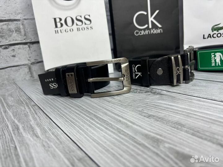 Ремень кожаный Hugo Boss мужской