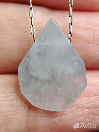Аквамарин кулон на цепочке