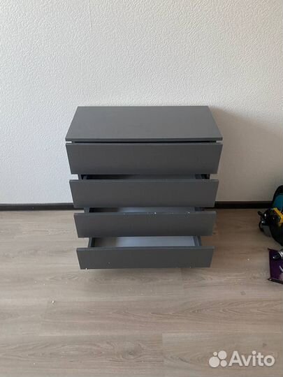 Комод новый серый