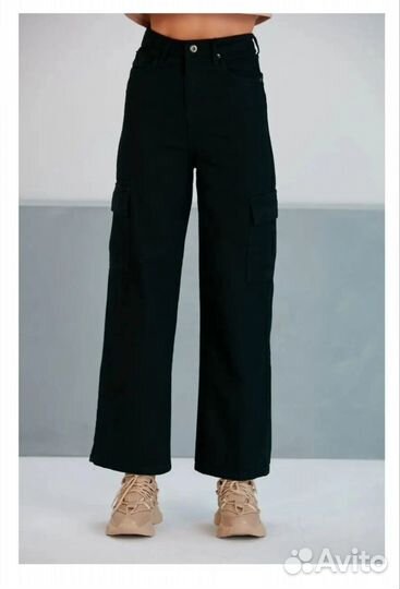 Джинсы трубы карго