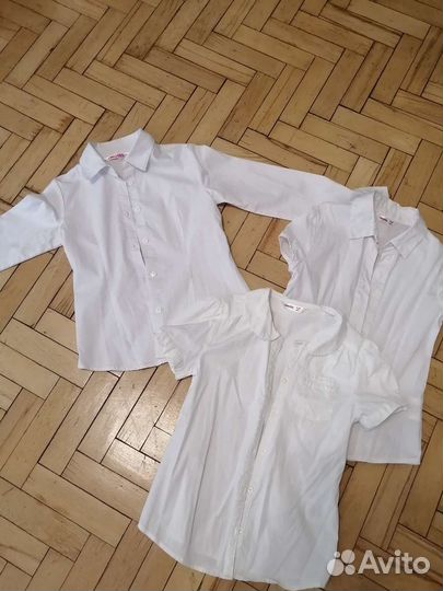 Белые школьные блузки на девочку