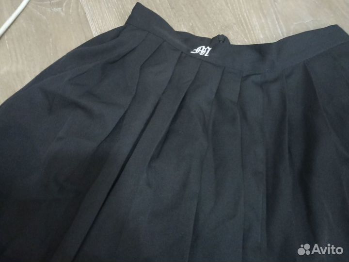Теннисная юбка с шортами плиссе мини школьная