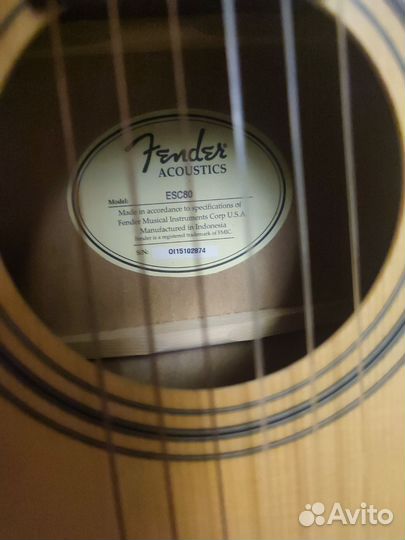 Классическая гитара Fender ESC80 с кофром