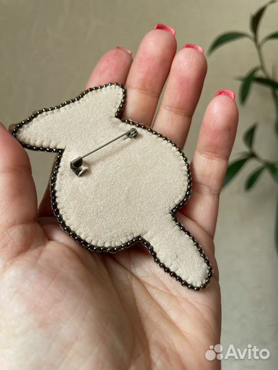 Брошь ручной работы мак