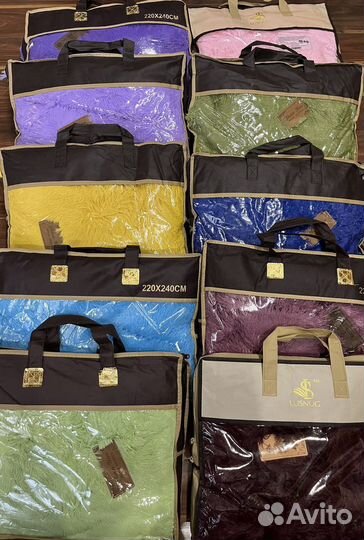 Пледы / покрывала 220:240 (евро) пушистые, мягкие