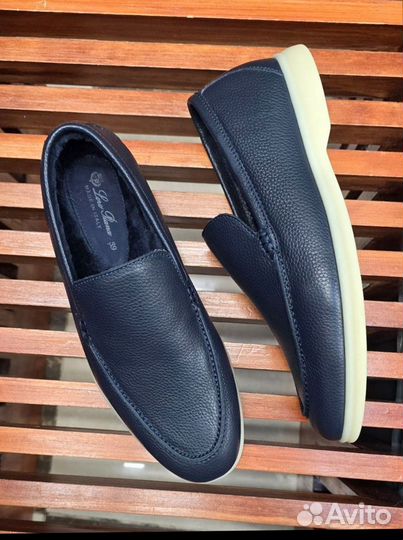 Лоферы мужские Loro Piana Summer Walk кожа, мех