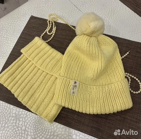 Комплект шапка и снуд