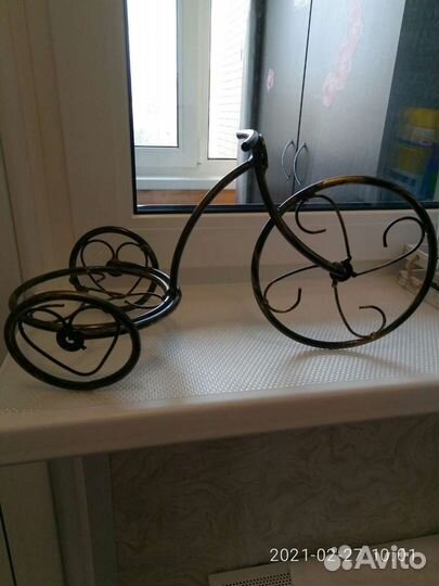 Подставка под цветок велосипед