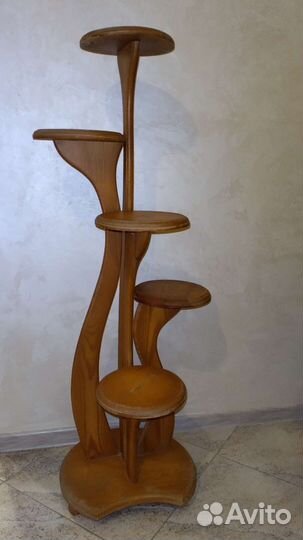 Подставка для цветов напольная деревянная