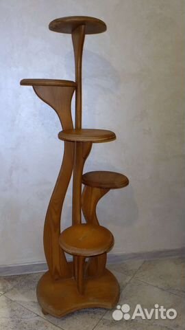 Подставка для цветов напольная деревянная