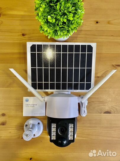 Умная 4G камера на солнечных батареях V380