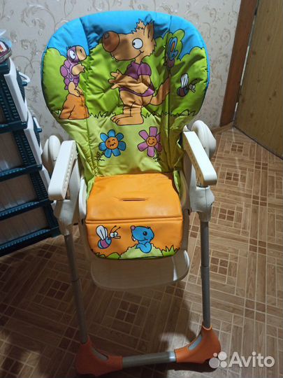 Стульчик для кормления chicco polly 2in1
