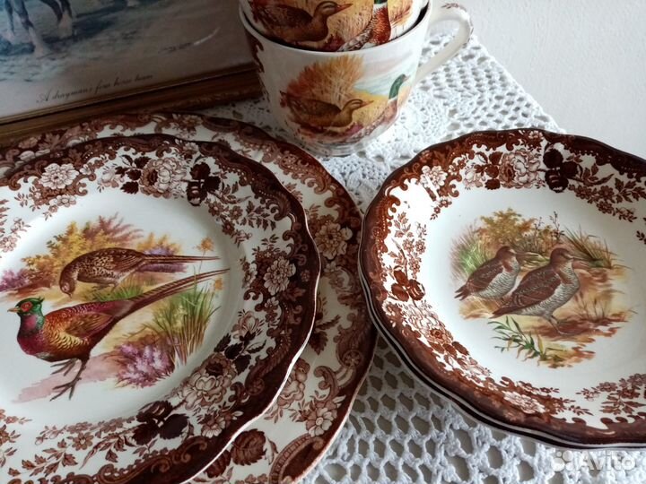 Винтаж Тарелки Palissy game Англия